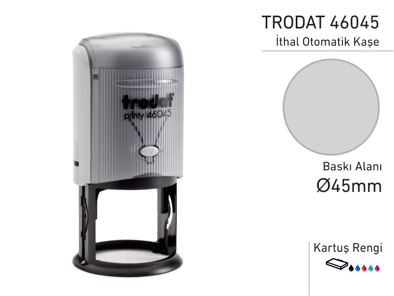 TRODAT İthal Otomatik Yuvarlak Kaşe 46045