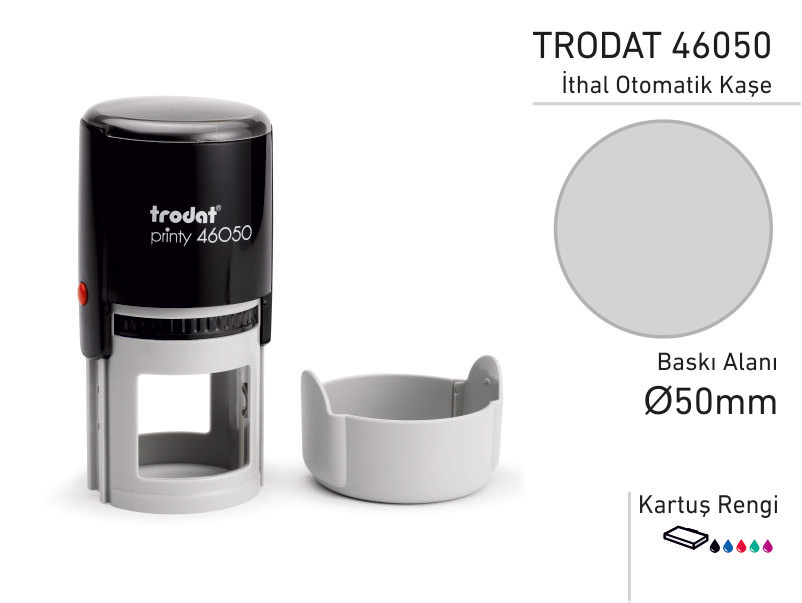 TRODAT İthal Otomatik Yuvarlak Kaşe 46050