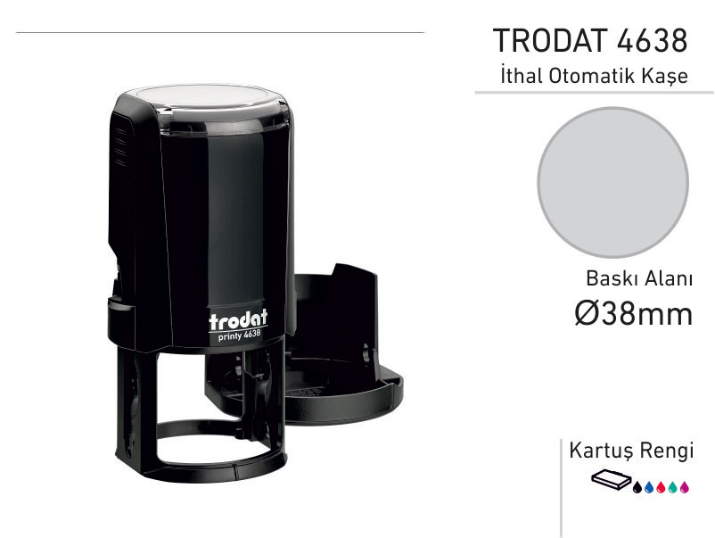 TRODAT İthal Otomatik Yuvarlak Kaşe 4638