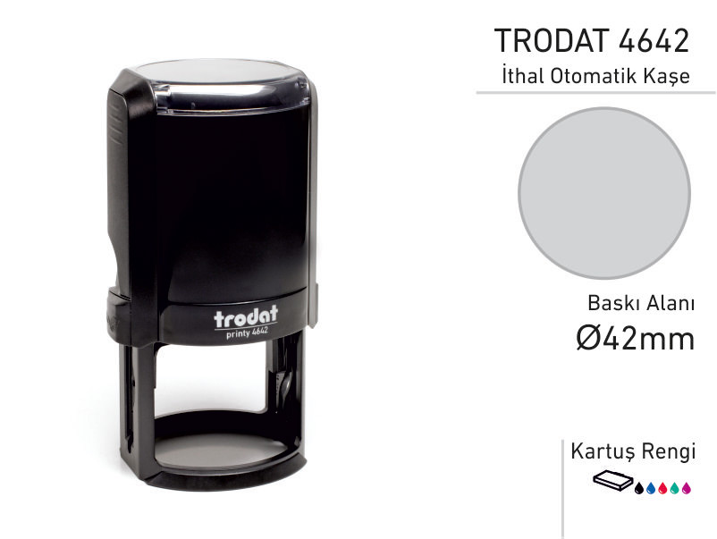 TRODAT İthal Otomatik Yuvarlak Kaşe 4642